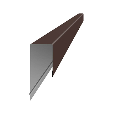 Планка заборная П-образная 10мм RAL8017 Шоколад 1.5 м