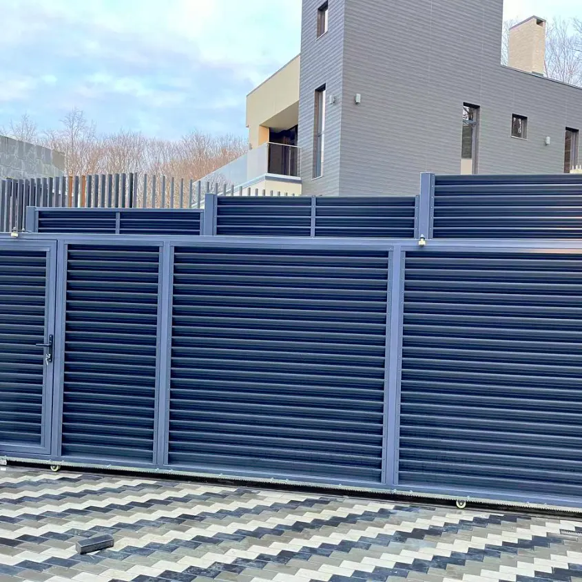 Фото 5 Забор жалюзи ЭКО-Z-US RAL7024 Серый Графит