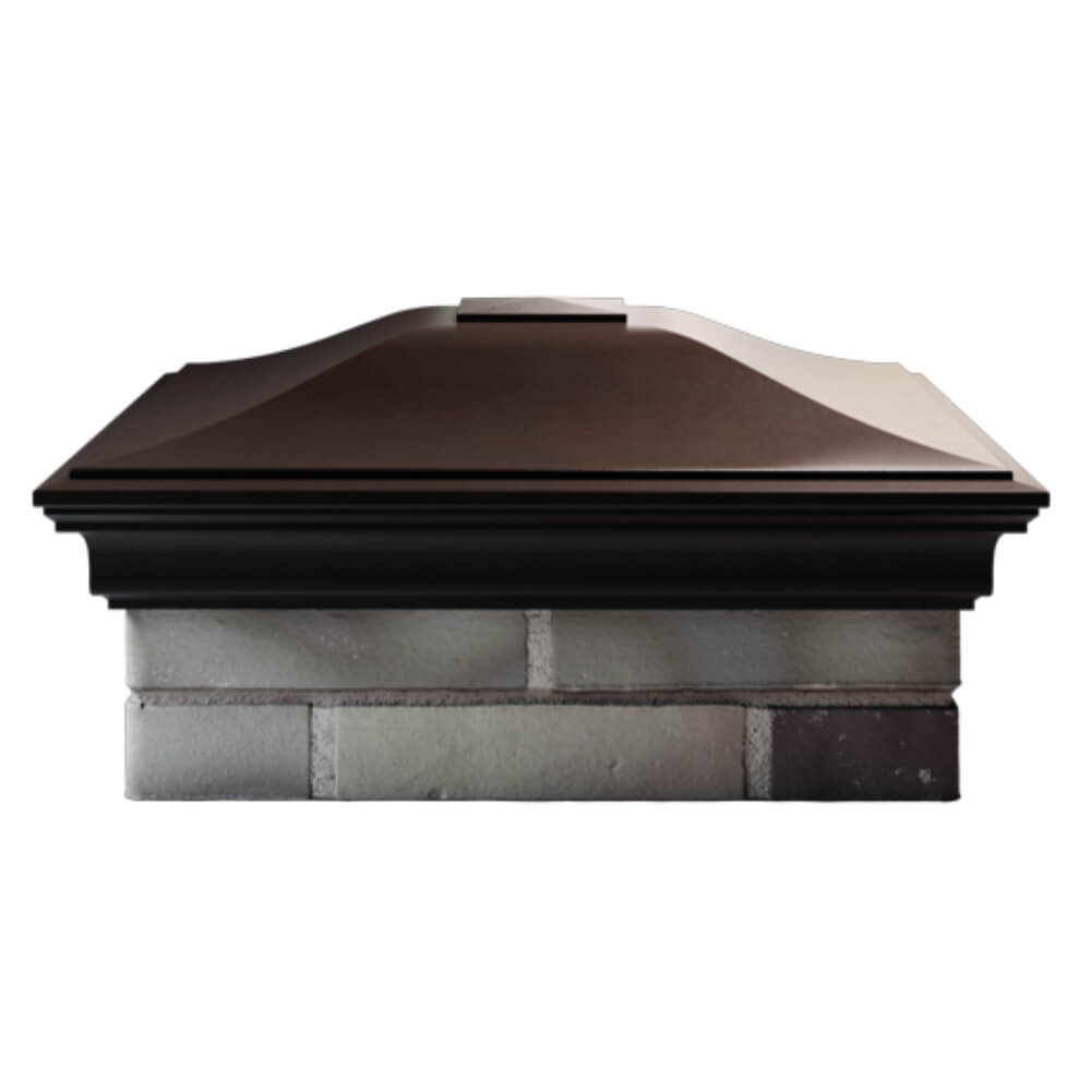 Колпак Монблан Коричневый на столб 2х2 кирпича фото 3