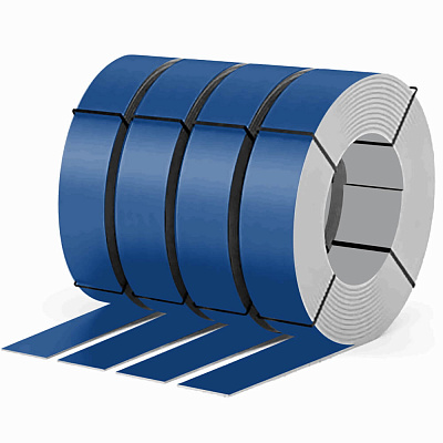Штрипс лента стальная 0.45мм полиэстер RAL 5005 Синий Сигнал ширина 113-1250мм