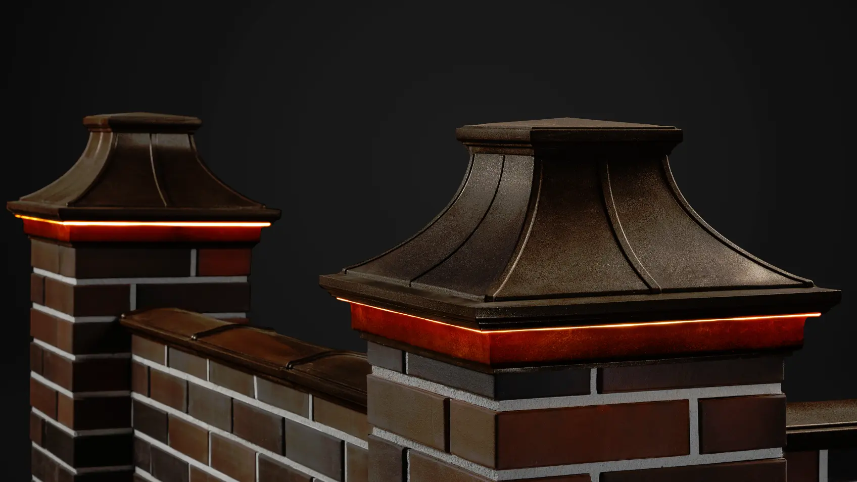 Фото 1 Колпаки Монблан Премиум Коричневые с подсветкой