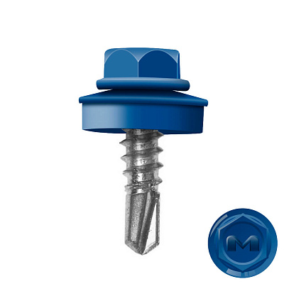 Саморез кровельный DAXMER по металлу RAL5005 Синий Сигнал 5,5 19мм