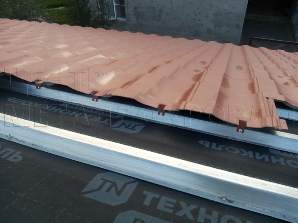 Металлочерепица Геркулес 8004 терракотовый Стальной Бархат от Центра Металлокровли в Экибастузе