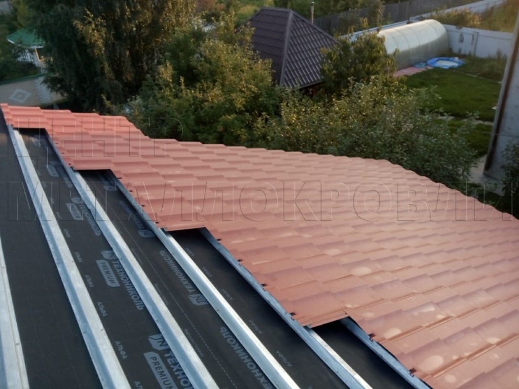 Металлочерепица Геркулес 8004 терракотовый Стальной Бархат от Центра Металлокровли в Экибастузе