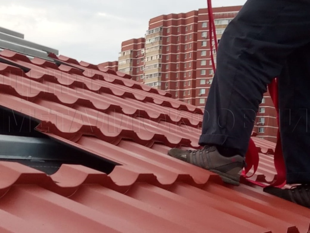 Металлочерепица Геркулес 8004 терракотовый Стальной Бархат от Центра Металлокровли в Экибастузе
